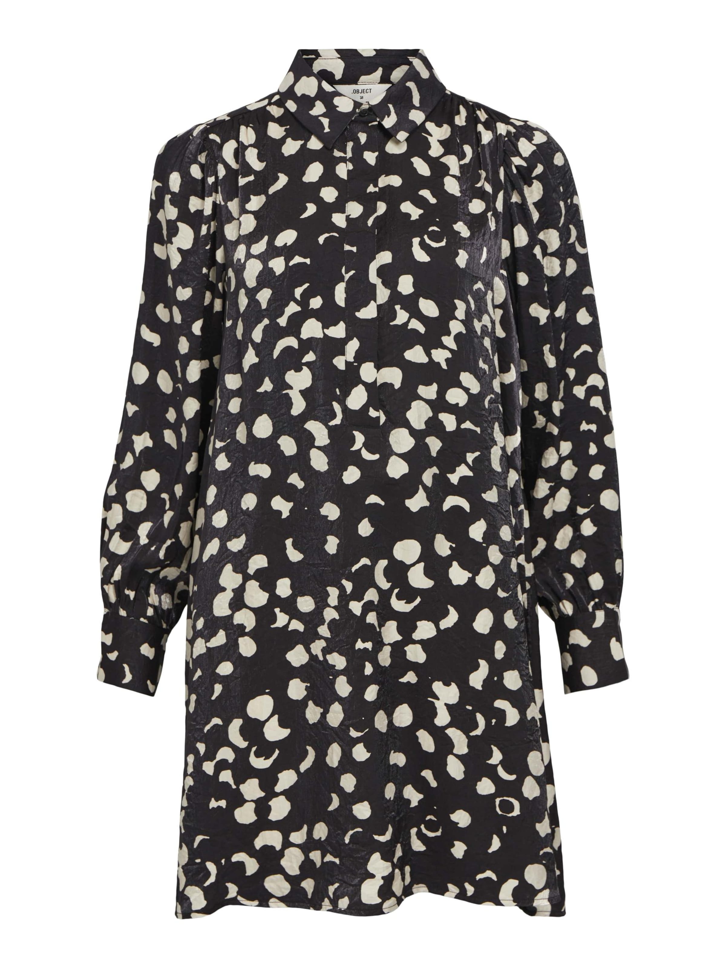 OBJECT Sukienka koszulowa 'OMIKA' w kolorze czarny: przód