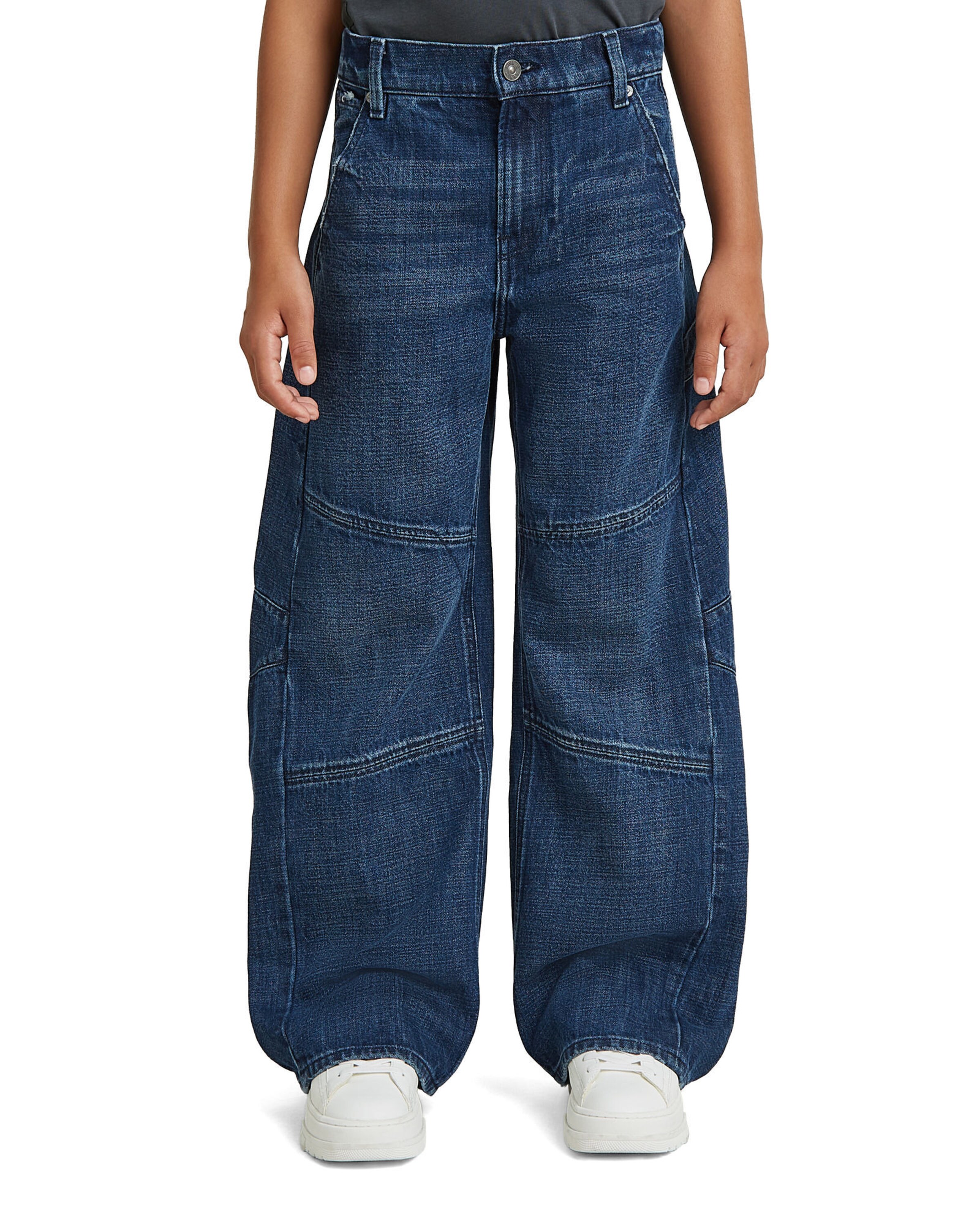 G-STAR Loosefit Jeans 'Girls Bowey Extreme Carpenter Jeans' in Blauw: voorkant