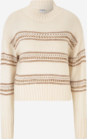 Noisy May Tall Pullover 'BIBBI' em creme / caramelo, Vista do produto