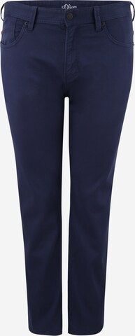 s.Oliver BLACK LABEL Regular Broek in Blauw: voorkant