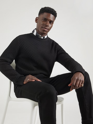 Pullover 'Syer' di HUGO in nero: frontale