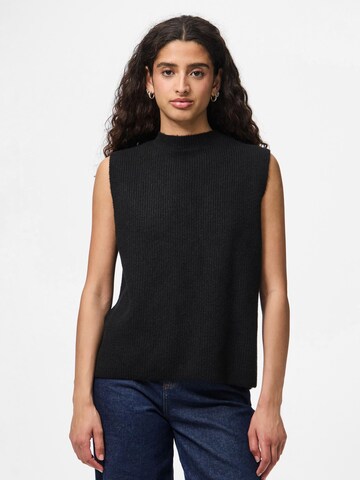 PIECES Knitted vest 'PCSilly' in Black