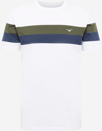 Cleptomanicx T-Shirt 'Doust' en bleu / vert foncé / blanc, Vue avec produit