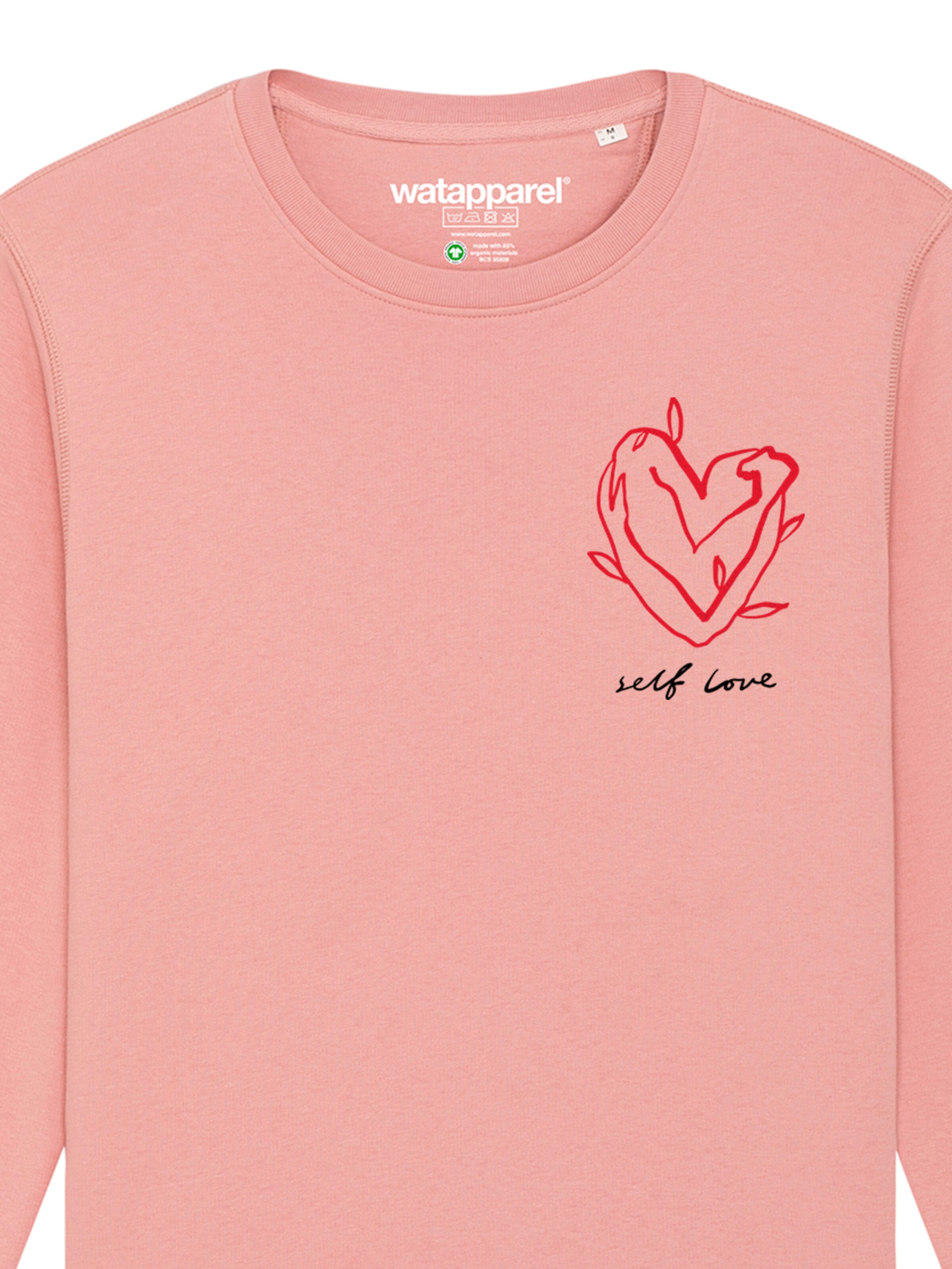 Watapparel Sweatshirt 'Self Love' in Pink