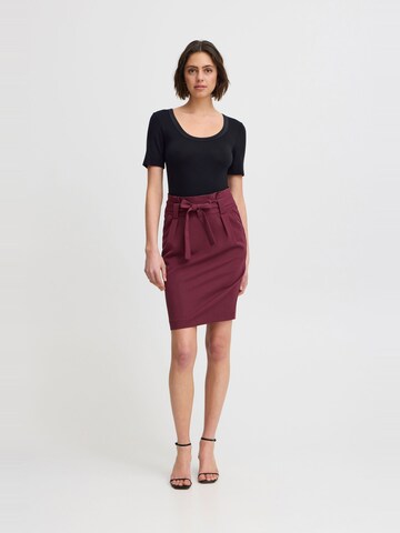 ICHI - Falda 'Caisy' en rojo