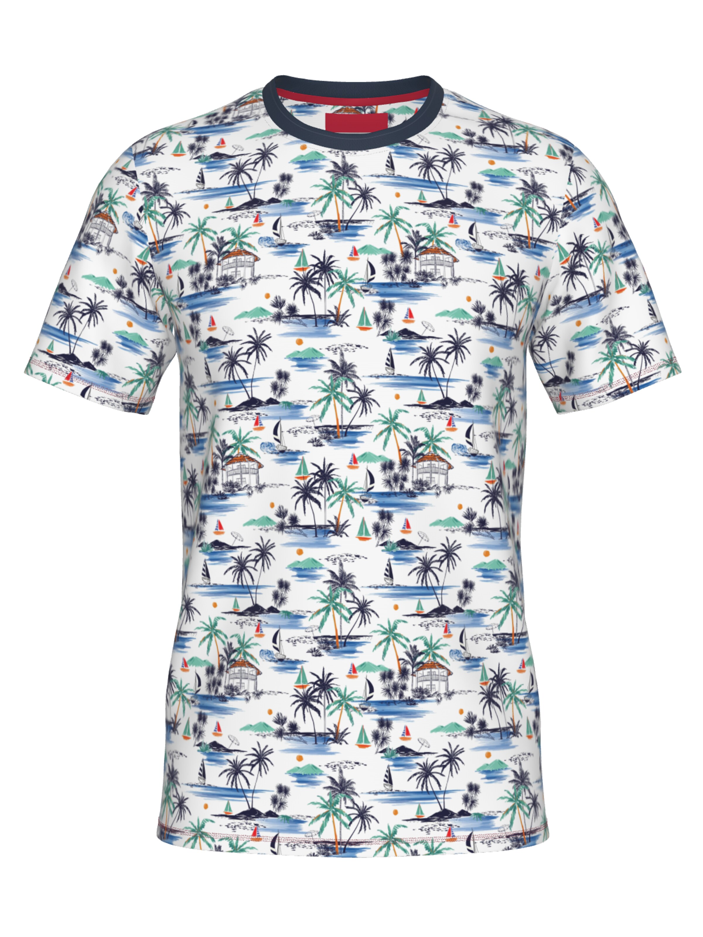 Maglia funzionale 'Line One Rundhals T-Shirt mit Print' di Line One in bianco: frontale