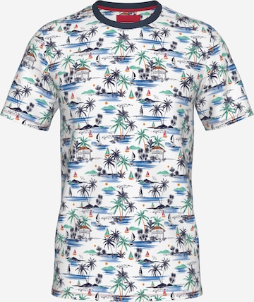 Maglia funzionale 'Line One Rundhals T-Shirt mit Print' di Line One in bianco: frontale