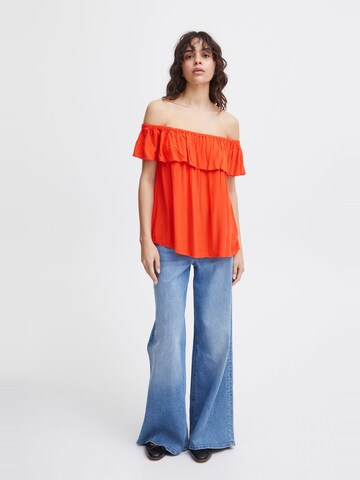 ICHI - Blusa 'Marakech' em laranja