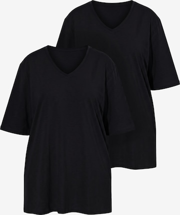 Ulla Popken Shirt in Schwarz: Vorderseite