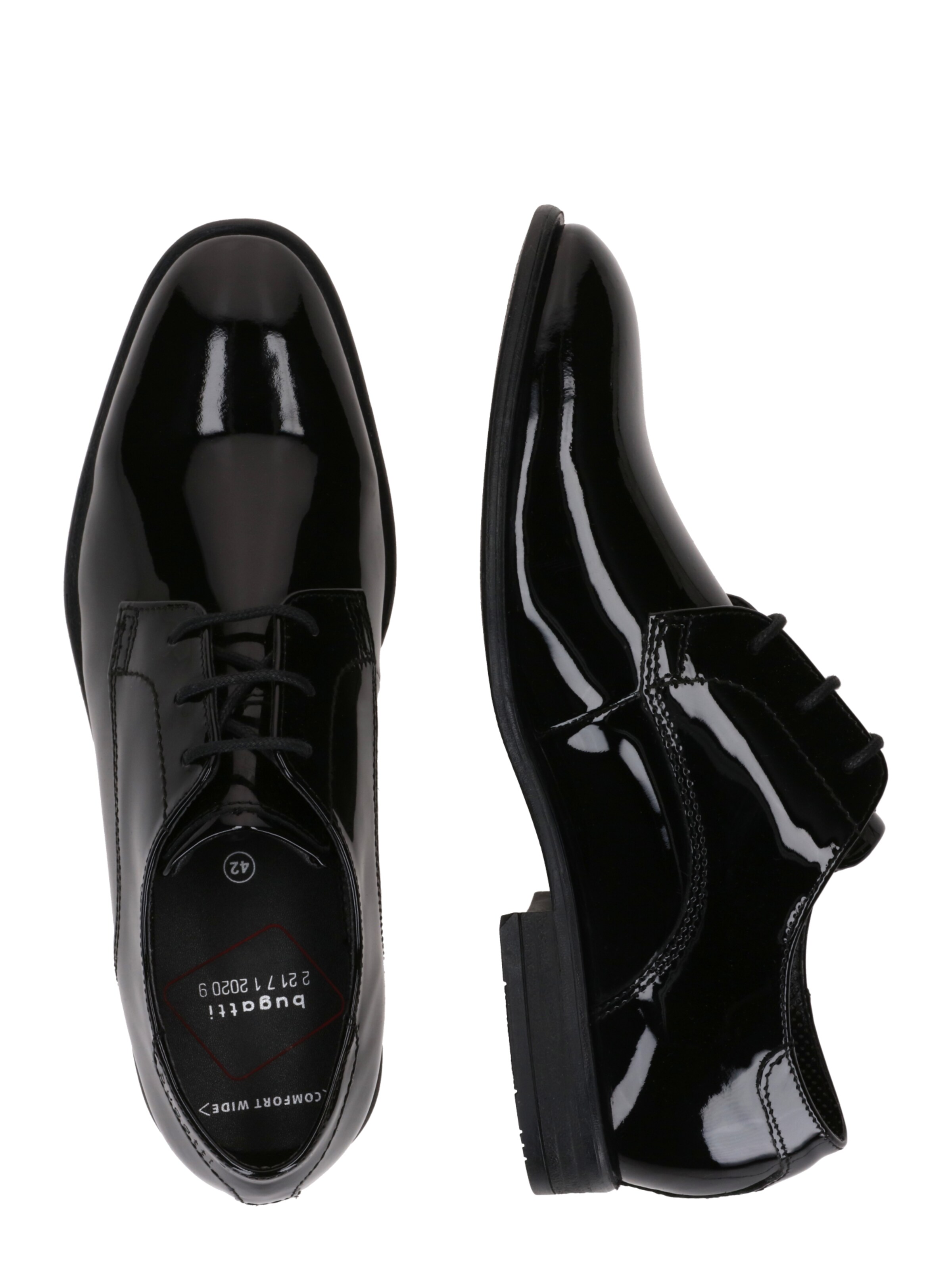 bugatti Šnurovacie topánky 'Lero Comfort' - Čierna