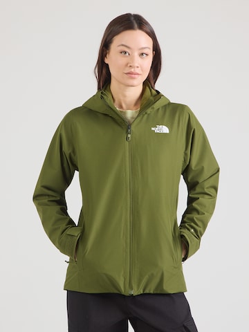 THE NORTH FACE Outdoorová bunda 'QUEST' – zelená: přední strana