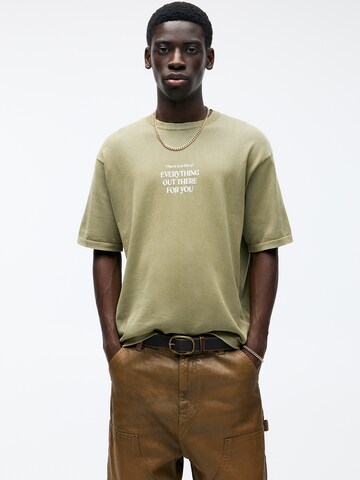 Pull&Bear Shirt in Beige: front