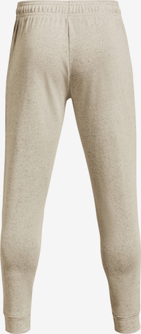 UNDER ARMOUR Tapered Workout Pants 'Rival Try Athlc Dept' in Beige