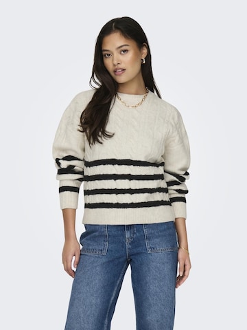 JDY Sweater in White: front