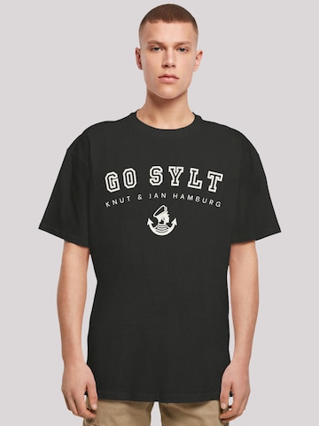 T-Shirt 'Go Sylt Knut & Jan Hamburg' F4NT4STIC en noir : devant