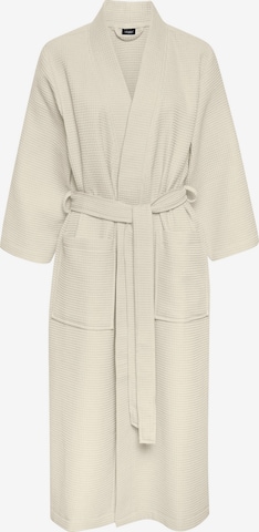 VIVANCE Long Bathrobe in Beige: front