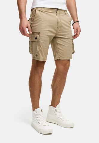 INDICODE JEANS Regular Cargobroek 'Lanny' in Beige