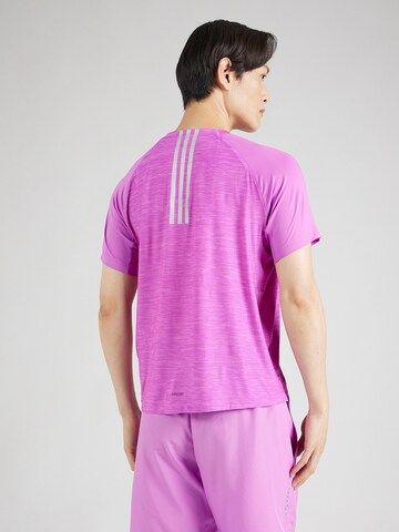 T-Shirt fonctionnel 'GYM+ 3-Stripes' ADIDAS PERFORMANCE en violet