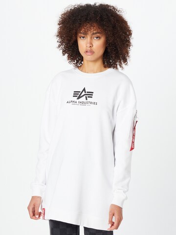 ALPHA INDUSTRIES Sweatshirt in Weiß: Vorderseite