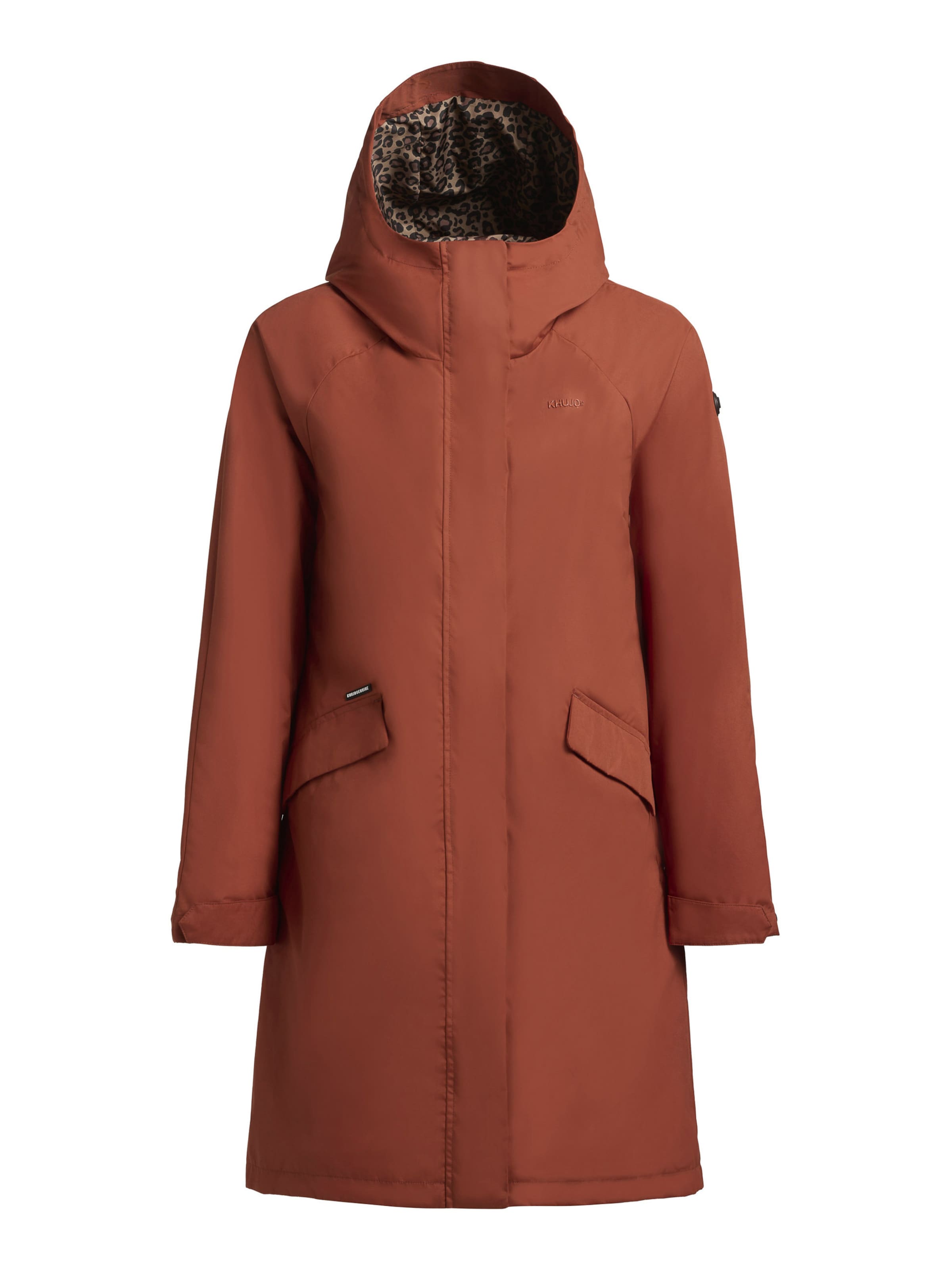 khujo Přechodný kabát 'YEAL' – hnědá: přední strana