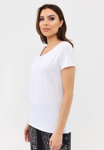 Cotton Candy T-Shirt 'DEETJE' in Weiß