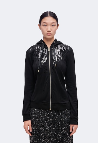 Liu Jo - Sudadera con cremallera en negro: frente
