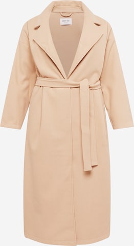 ABOUT YOU Curvy Between-Seasons Coat 'Giulia' in Beige: front