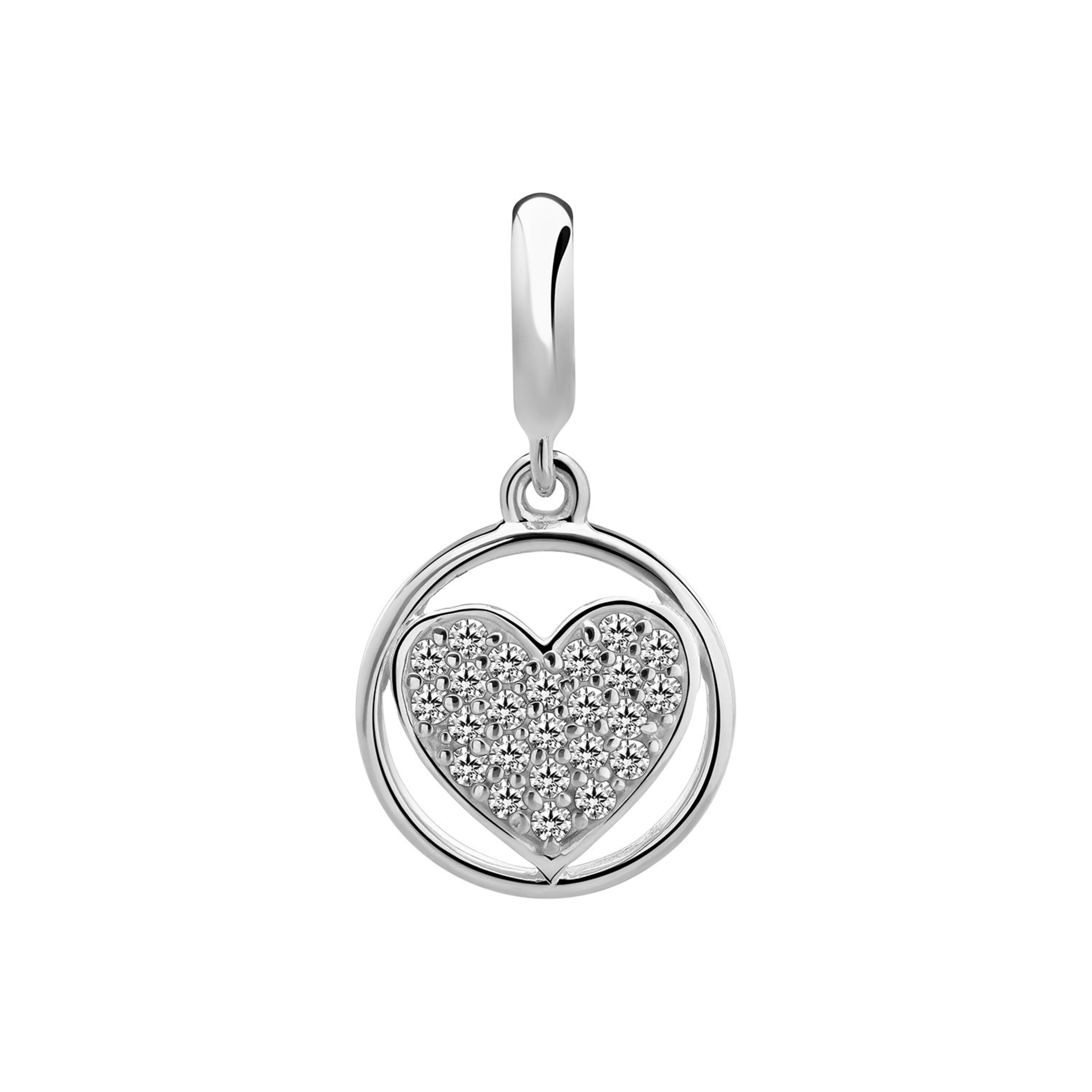Lucardi Pendant 'Elegant leger' in Silver: front