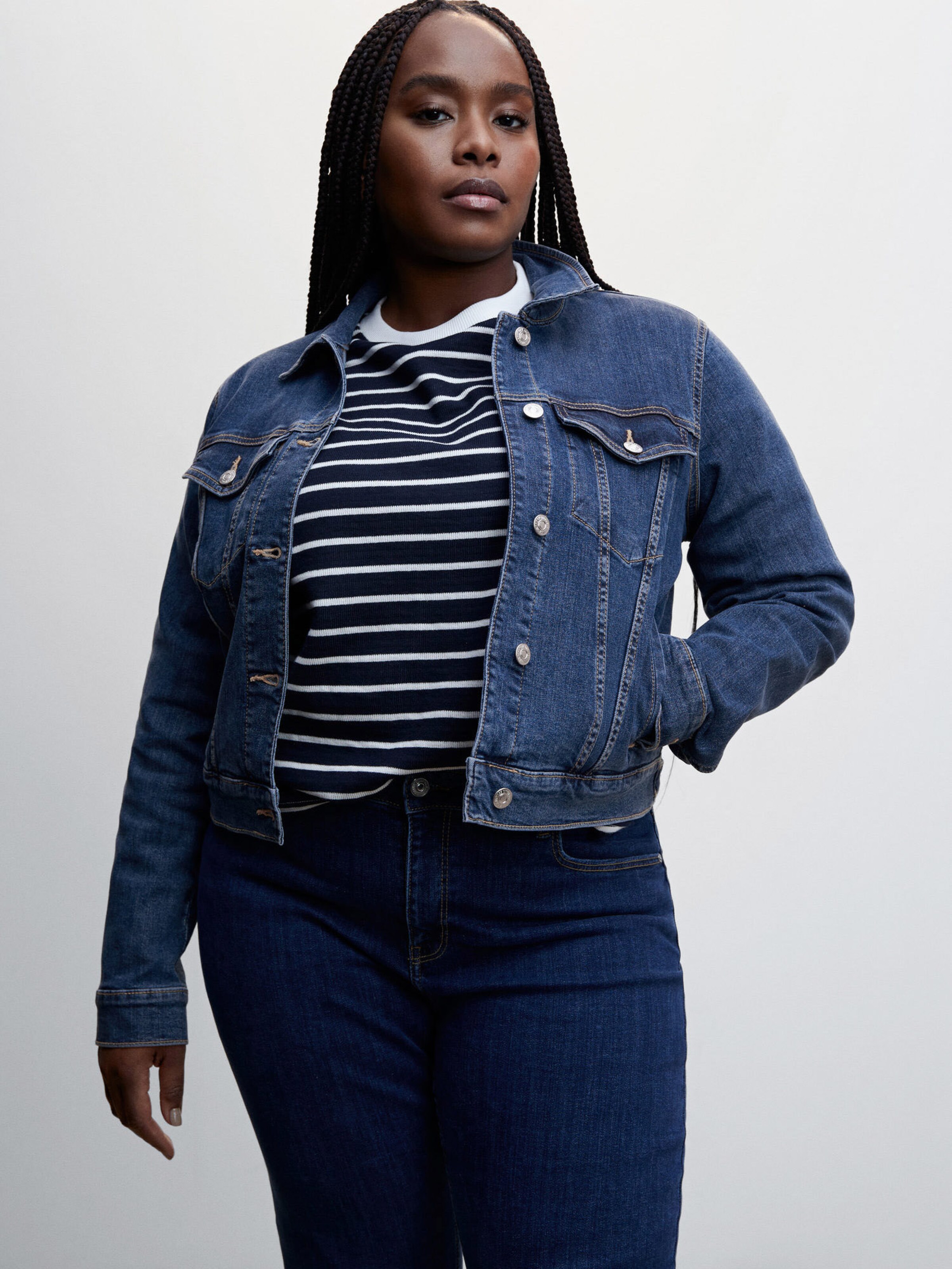 MANGO Between Season Jacket Vicky in Dark Blue ABOUT YOU