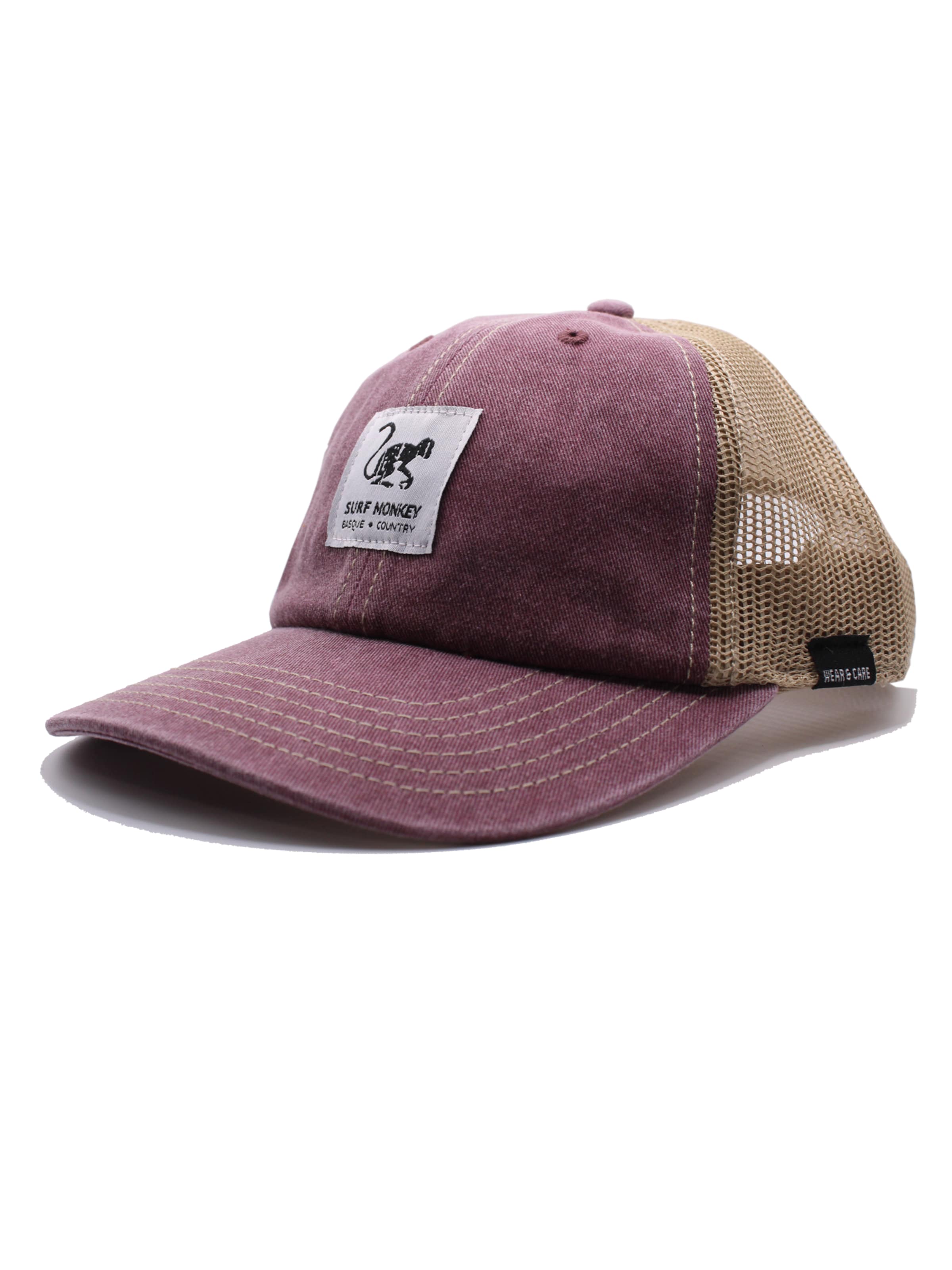 Surf Monkey - Gorra deportiva 'Trucker Kappe Lona Organico' en rojo: frente