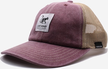 Surf Monkey - Gorra deportiva 'Trucker Kappe Lona Organico' en rojo: frente
