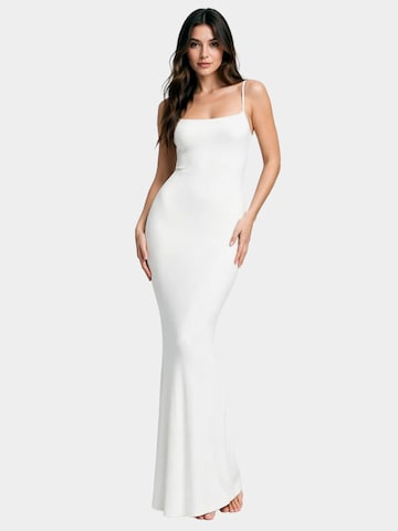 cfab - Vestido 'Ribbed Cami Maxikleid' en blanco: frente