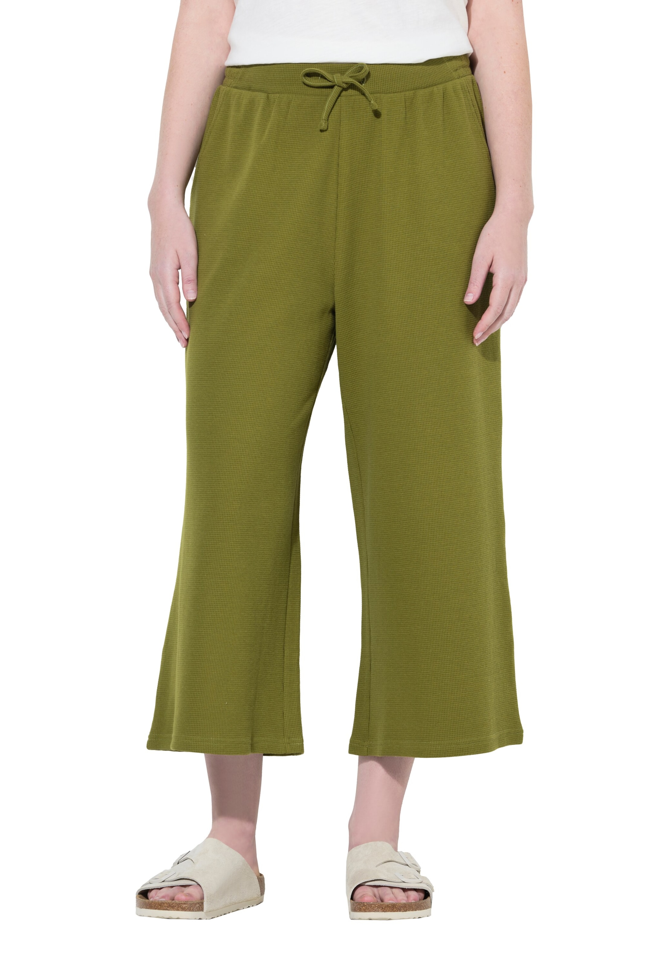 Ulla Popken Wide leg Pants in Green: front