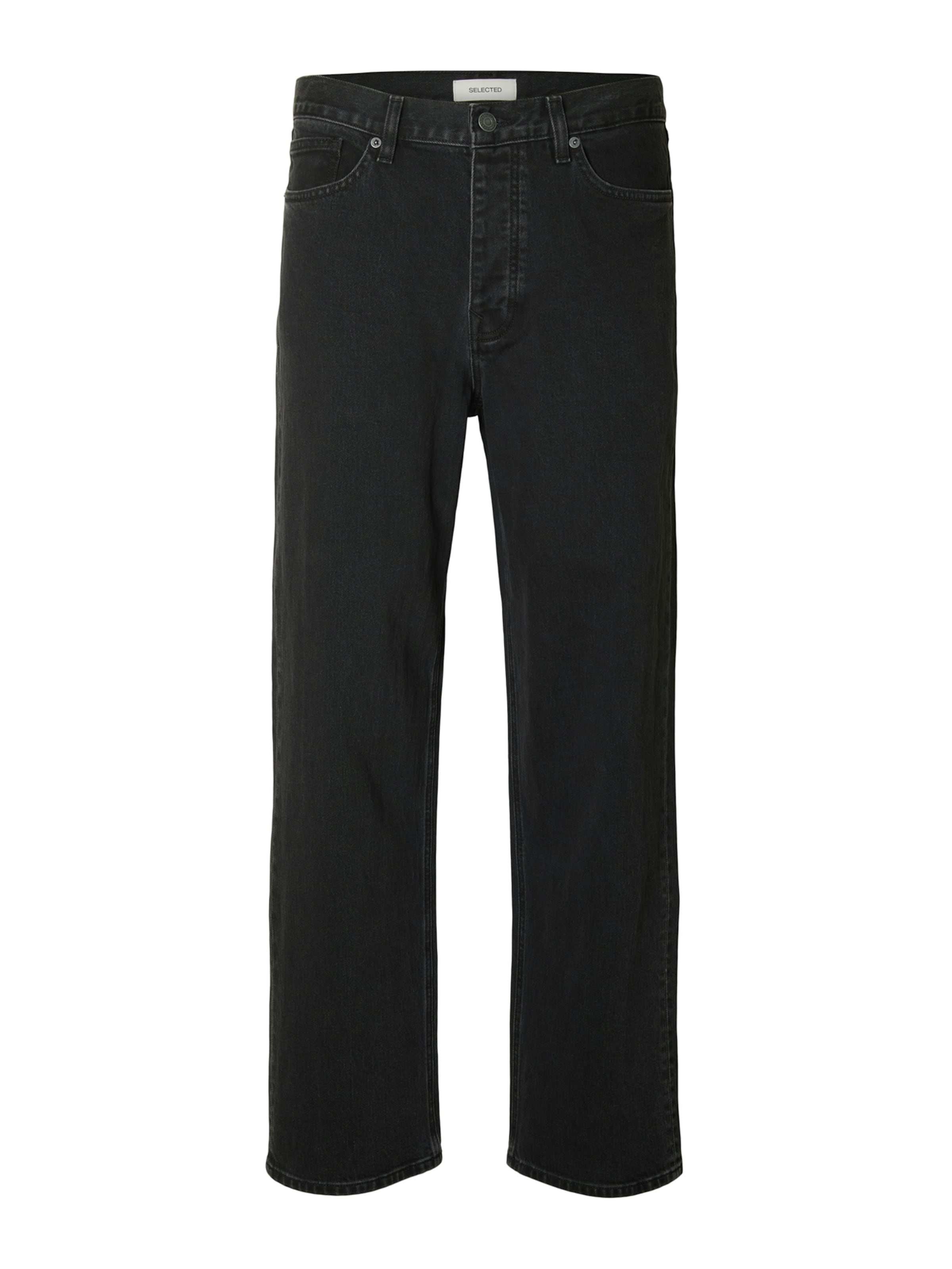 SELECTED Loose fit Jeans in Black: front