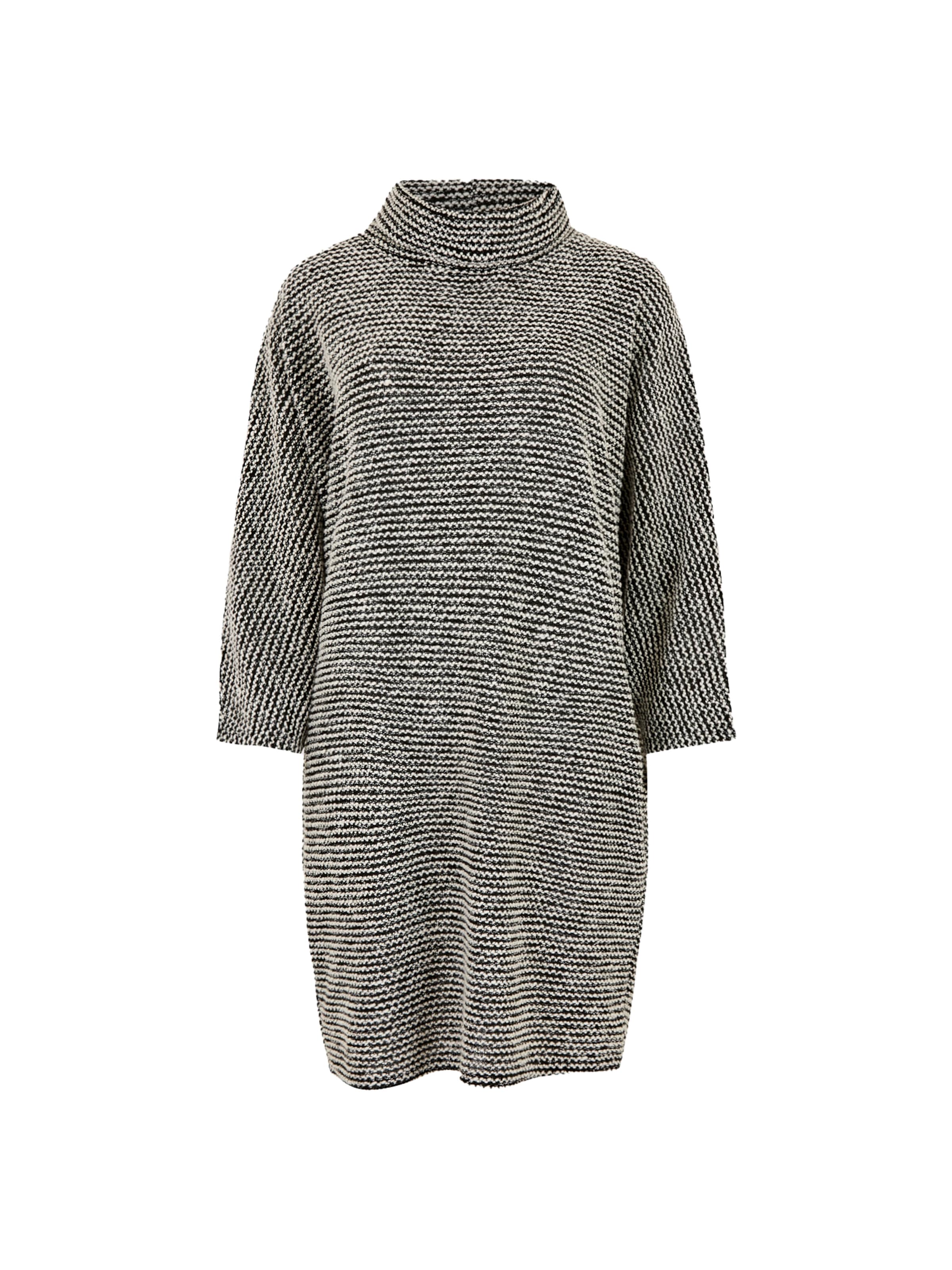 Apricot Strickkleid in Schwarz: Vorderseite