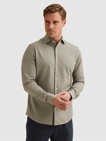 VANGUARD Regular fit Overhemd 'Elevated Knit shirt with widespread collar' in Groen