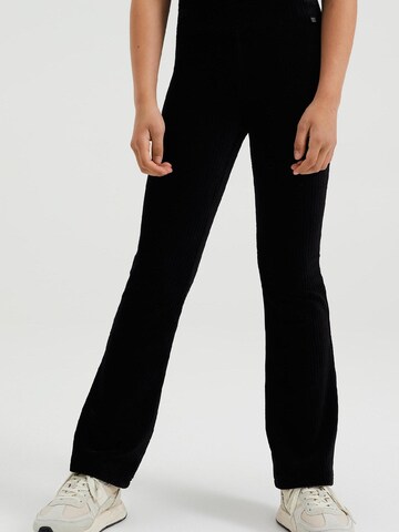 WE Fashion Flared Leggings in Black: front