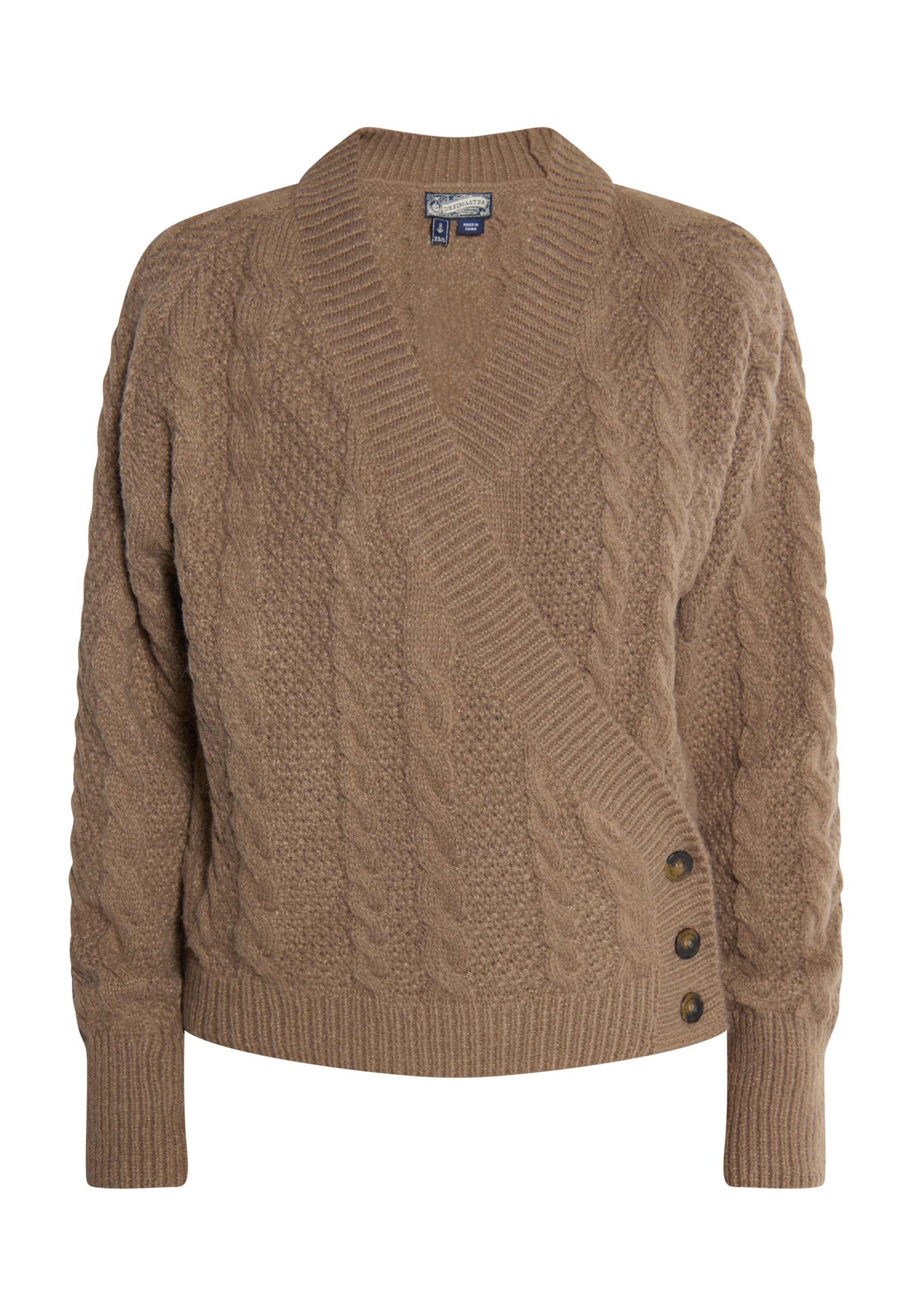 DreiMaster Vintage Pulover | rjava barva: sprednja stran