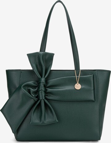 Borsa a spalla 'Borsa a Spalla Donna Velvetine Elite - Pelle Vegana PU con Fiocco' di Diana&Co. in verde: frontale