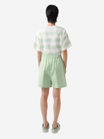 BOGNER Wide leg Pleat-Front Pants 'Olana' in Green