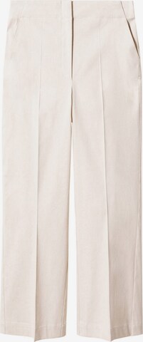 MANGO Wide leg Pleated Pants 'Tulip' in Grey: front