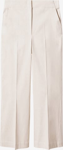 Wide Leg Pantalon à plis 'Tulip' MANGO en gris : devant