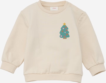 s.Oliver Sweatshirt in Beige: voorkant