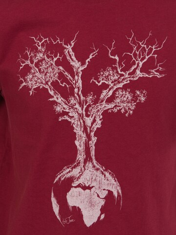 Life-Tree Shirt 'Organic Fairwear Weltenbaum' in Rood