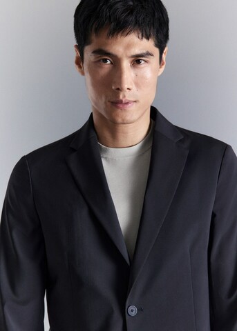 MANGO MAN Slim fit Suit Jacket 'Travel' in Blue