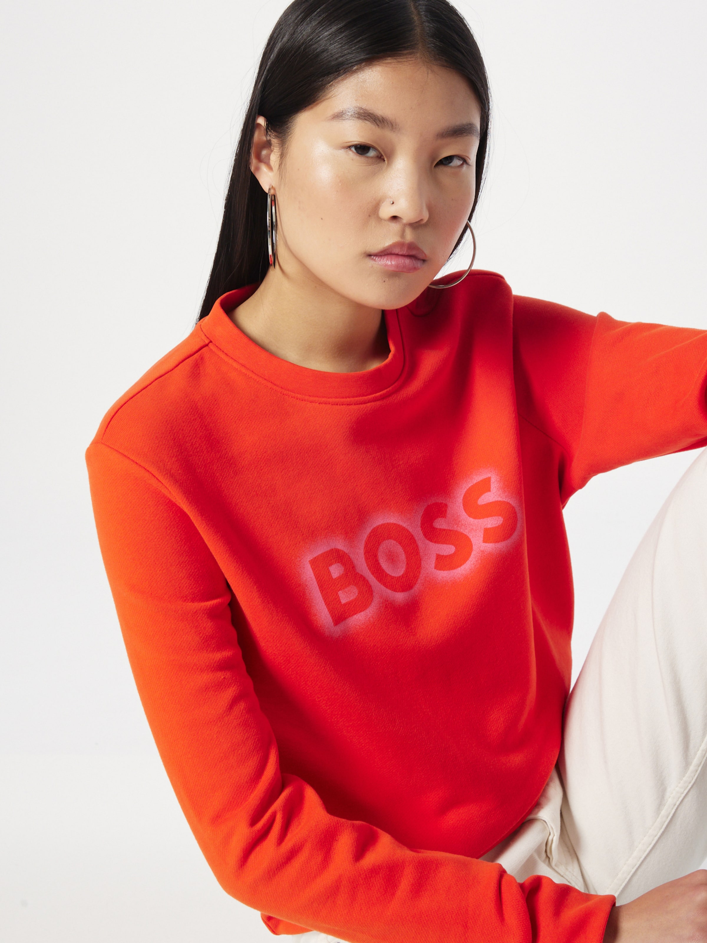 Orange hugo boss clearance sweatshirt