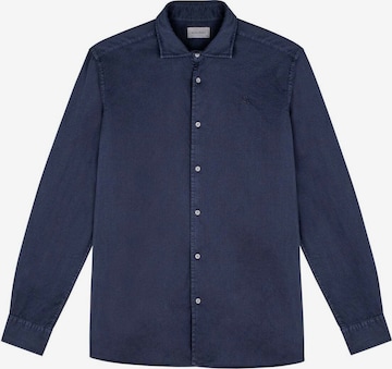 Scalpers Button Up Shirt in Blue: front