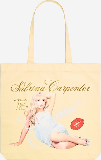 Bershka Ostoskassi 'SABRINA CARPENTER' värissä sinappi / sitruuna / punainen / valkoinen, Tuotenäkymä