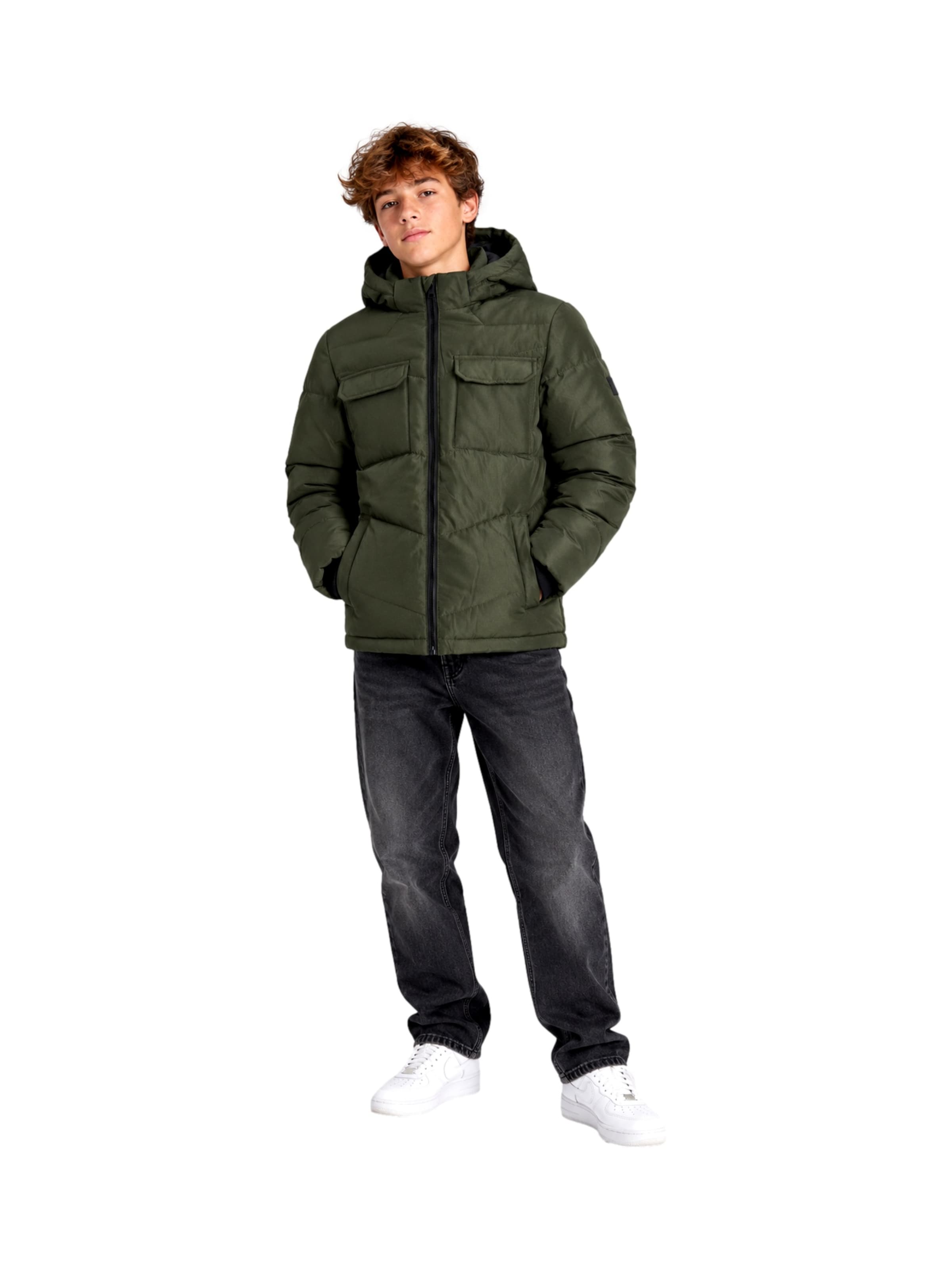 Jack & Jones Junior Zimní bunda 'Mason' – zelená