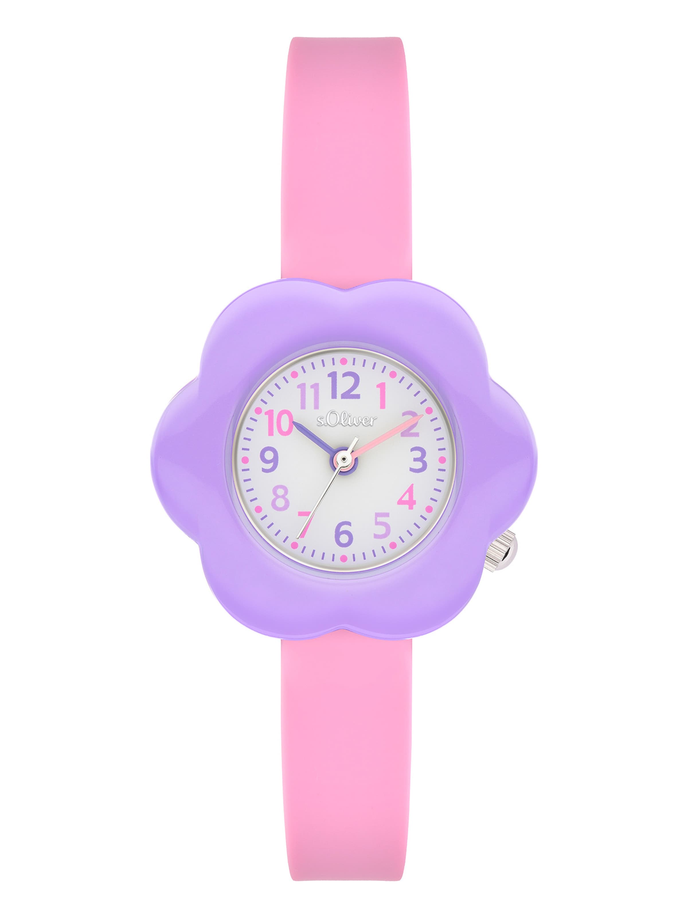 s.Oliver Watch 'Flower Power' in Pink: front